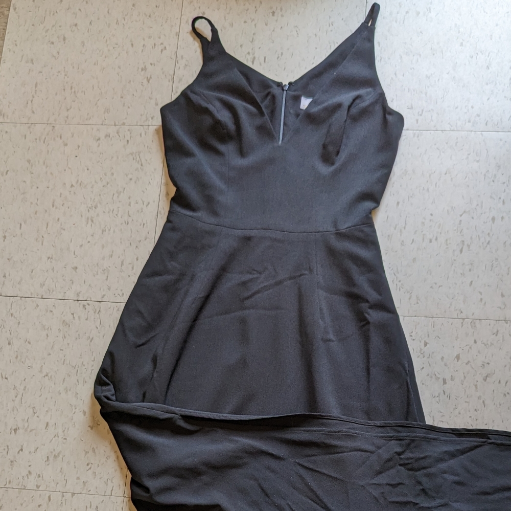 Dress The Population Black Maxi Formal Dress with pockets